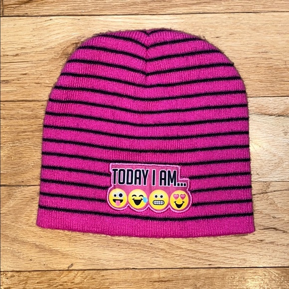 Girls Emoji Fleece sweatshirt with Hat - Picture 4 of 4